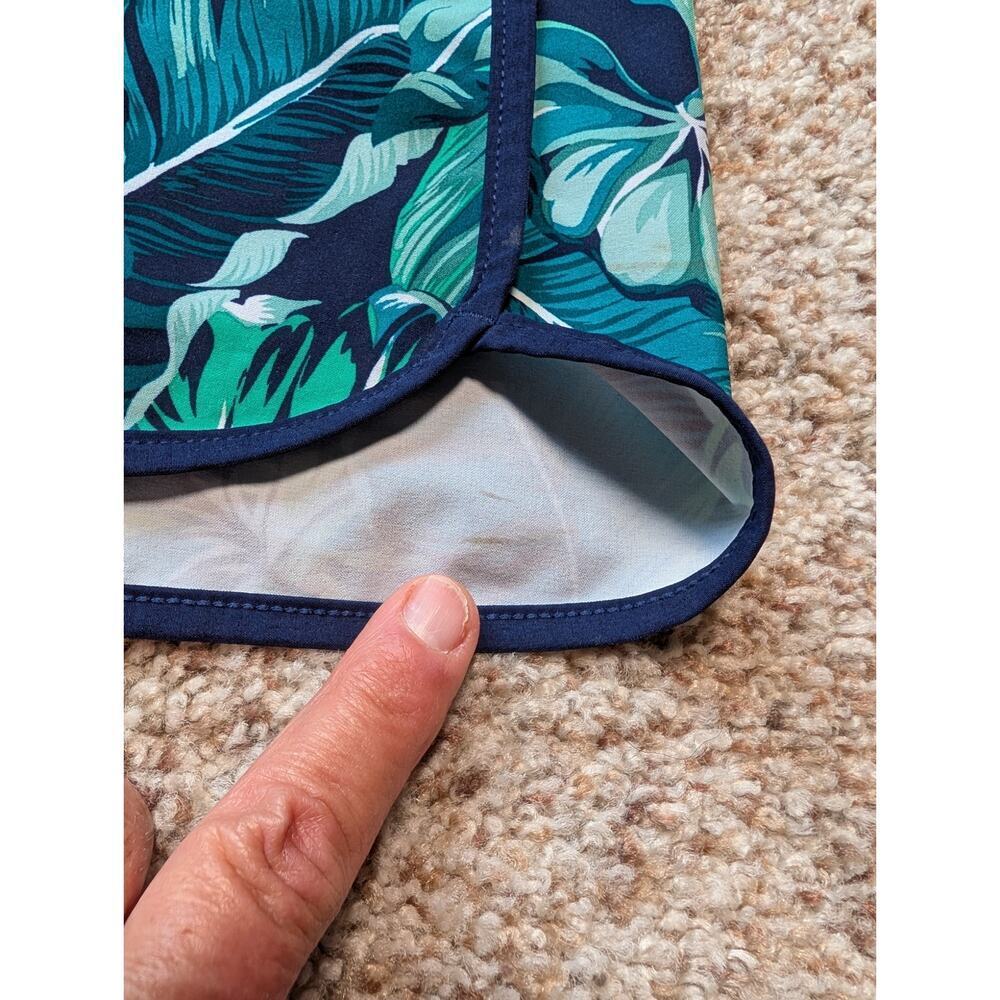 Tommy Bahama Women's cover up/workout shorts; lightweight, Blue & green floral - Picture 7 of 10
